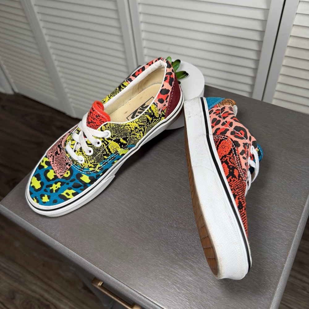 Vans Era Patchwork Leopard Snake Sneakers Multico… - image 3